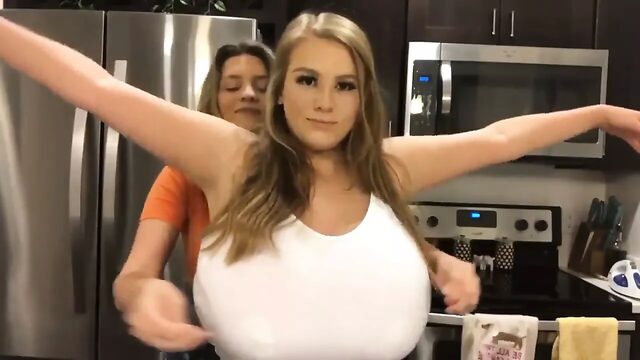 Yungfreckz gets her large breasts measured