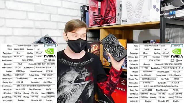 Nitroxsenys ДЕШЁВАЯ RTX 2060 c OZON _ тест RTX 3050 VS RTX 3050