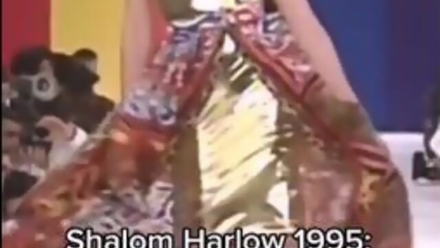 Shalom Harlow - supermodel catwalk 90s fashion runway