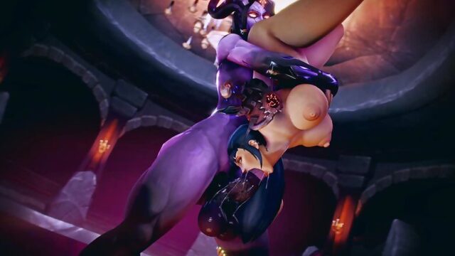 Alt. Futanari Eredar X Human World of Warcraft 1080p [WoW Porn Futa on female Warlock Draenei Demon Hentai SFM NSFW Rule 34 Sex]