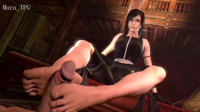 (Sound)Tifa Lockhart footjob [Final Fantasy;Ff;Porn;Hentai;Foot fetish;Feet;Bare;Femdom;R.34;Sex;Sfm;порно;хентай;фут фетиш]