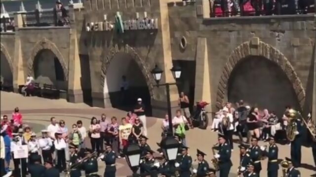 Казахский военный оркестр в Казани