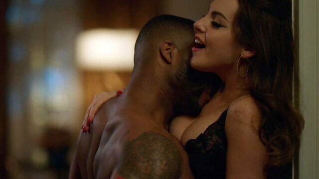 Elizabeth Gillies Cleavage in Scene On ScandalPlanet.Com